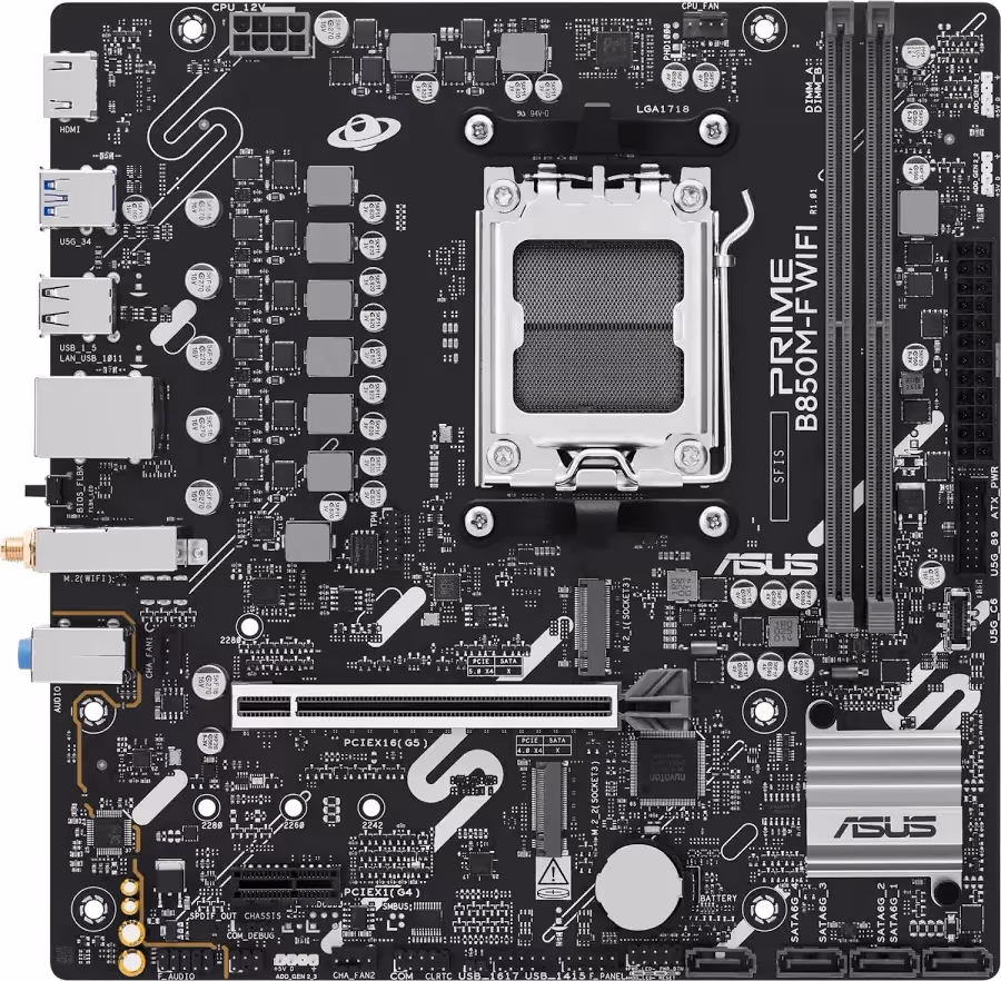 ASUS PRIME B850M-F WIFI AMD B850 micro ATX WiFi 6 image 2