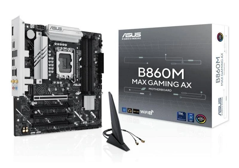 ASUS B860M MAX GAMING AX B860 LGA 1851 Micro ATX WiFi 6 image 1