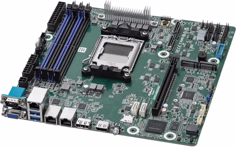 ASRock EPYC4000D4U KNOLL3 X300 Micro ATX AST2600 ECC Server image 3