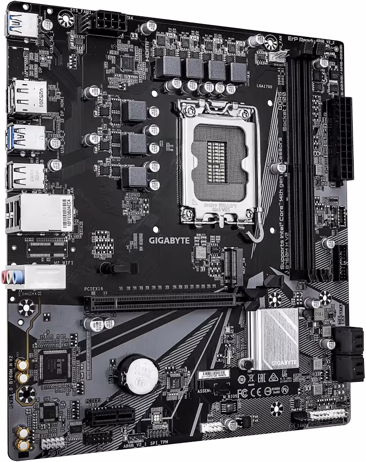 GIGABYTE B760M H V2 Intel B760 LGA1700 Micro-ATX40 image 4