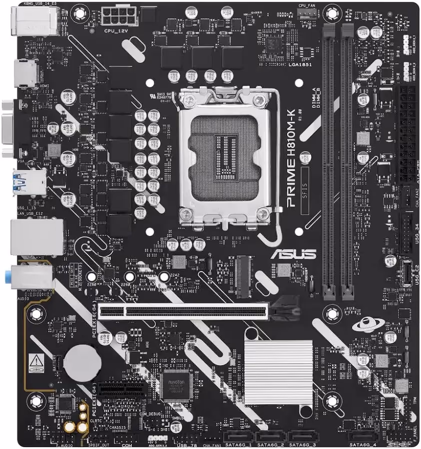 ASUS PRIME H810M-K Intel H810 LGA1851 Micro-ATX RGB image 1