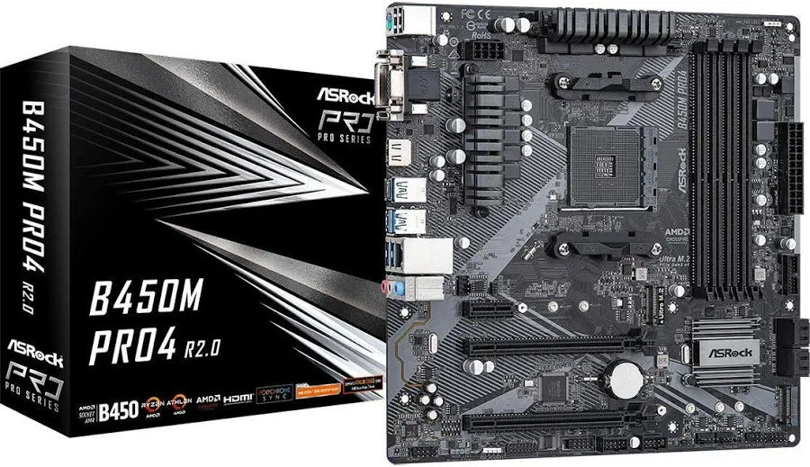 ASRock B450M Pro4 AMD micro ATX image 2
