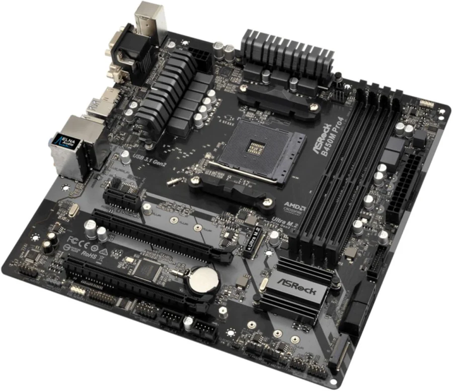 ASRock B450M Pro4 AMD micro ATX image 3