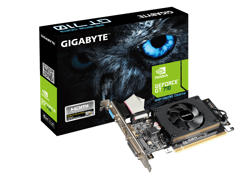gigabyte GT 710 GV-N710D3-2GL - GT710/2Go/VGA/DVI/HDMI image 2
