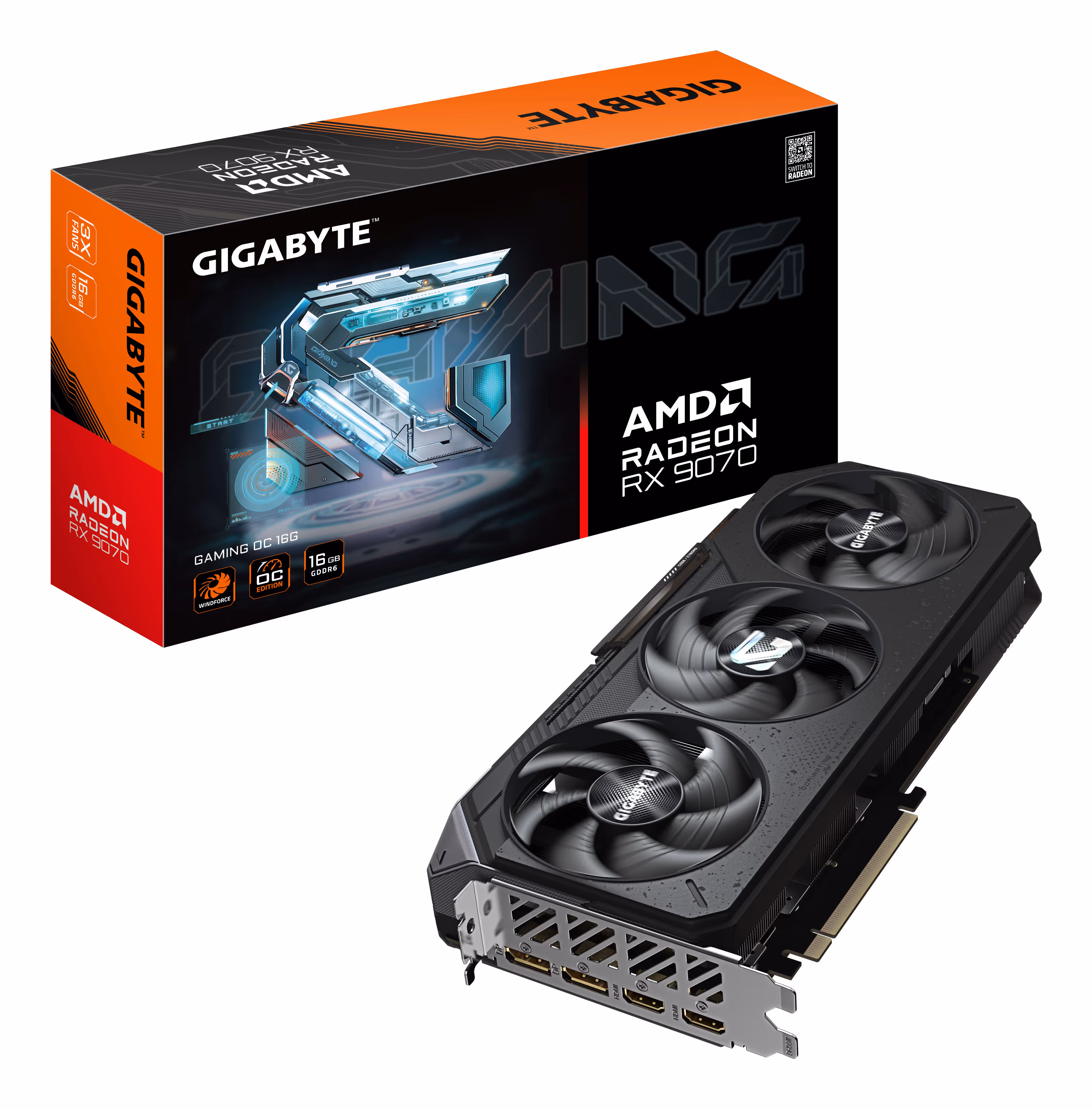 gigabyte Radeon RX 9070 GAMING OC 16G image 1
