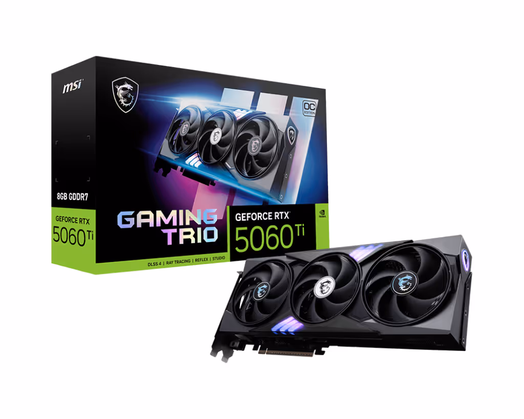 msi GeForce RTX 5060 Ti 8G GAMING TRIO OC image 1
