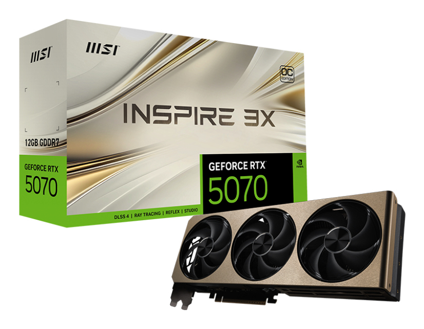 msi GeForce RTX 5070 12G INSPIRE 3X OC image 1
