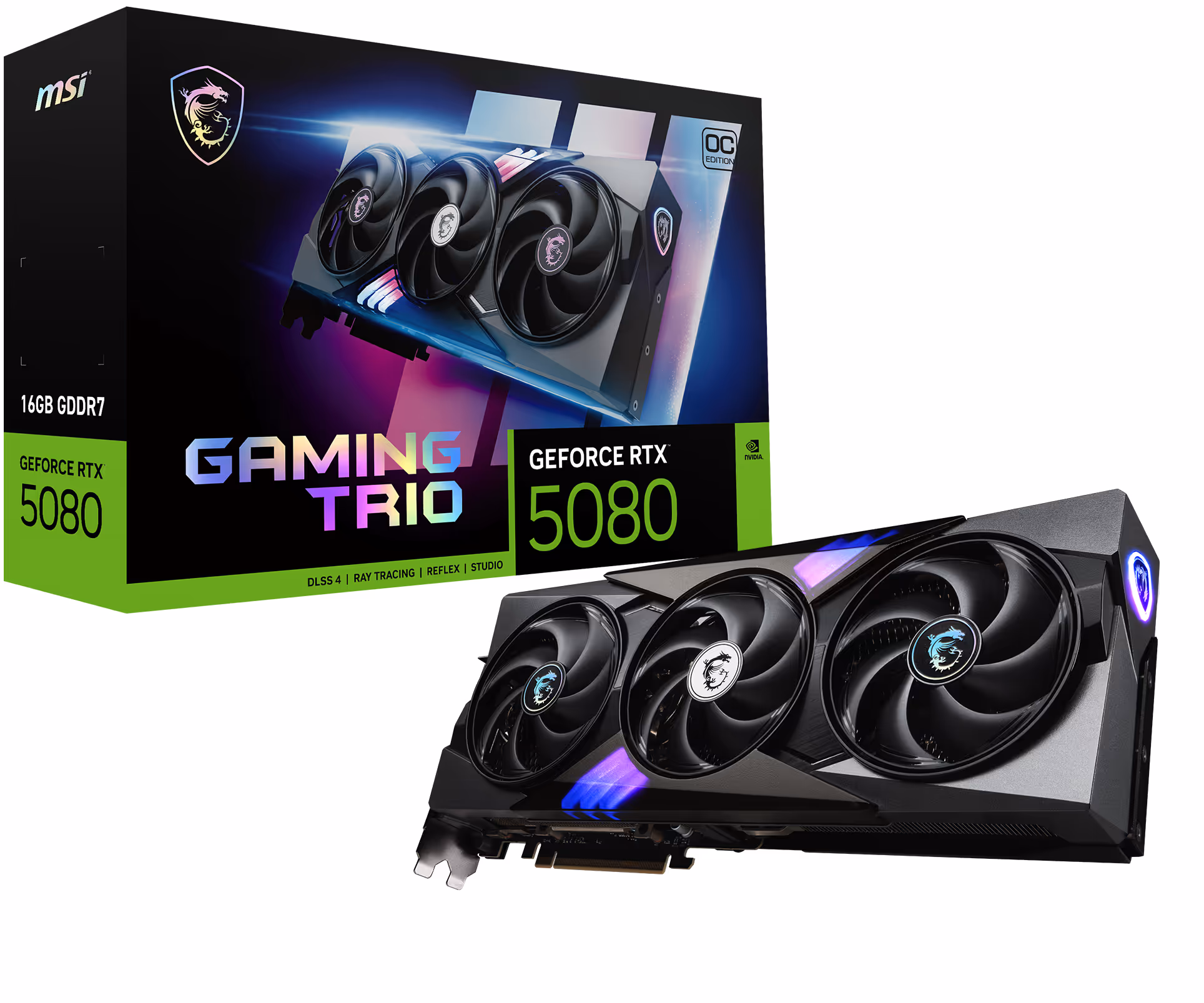 msi GeForce RTX 5080 16G GAMING TRIO OC image 1