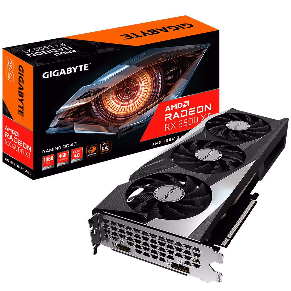 gigabyte Gigaoctet Radeon RX 6500 XT GAMING OC 4 Go GDDR6 image 1