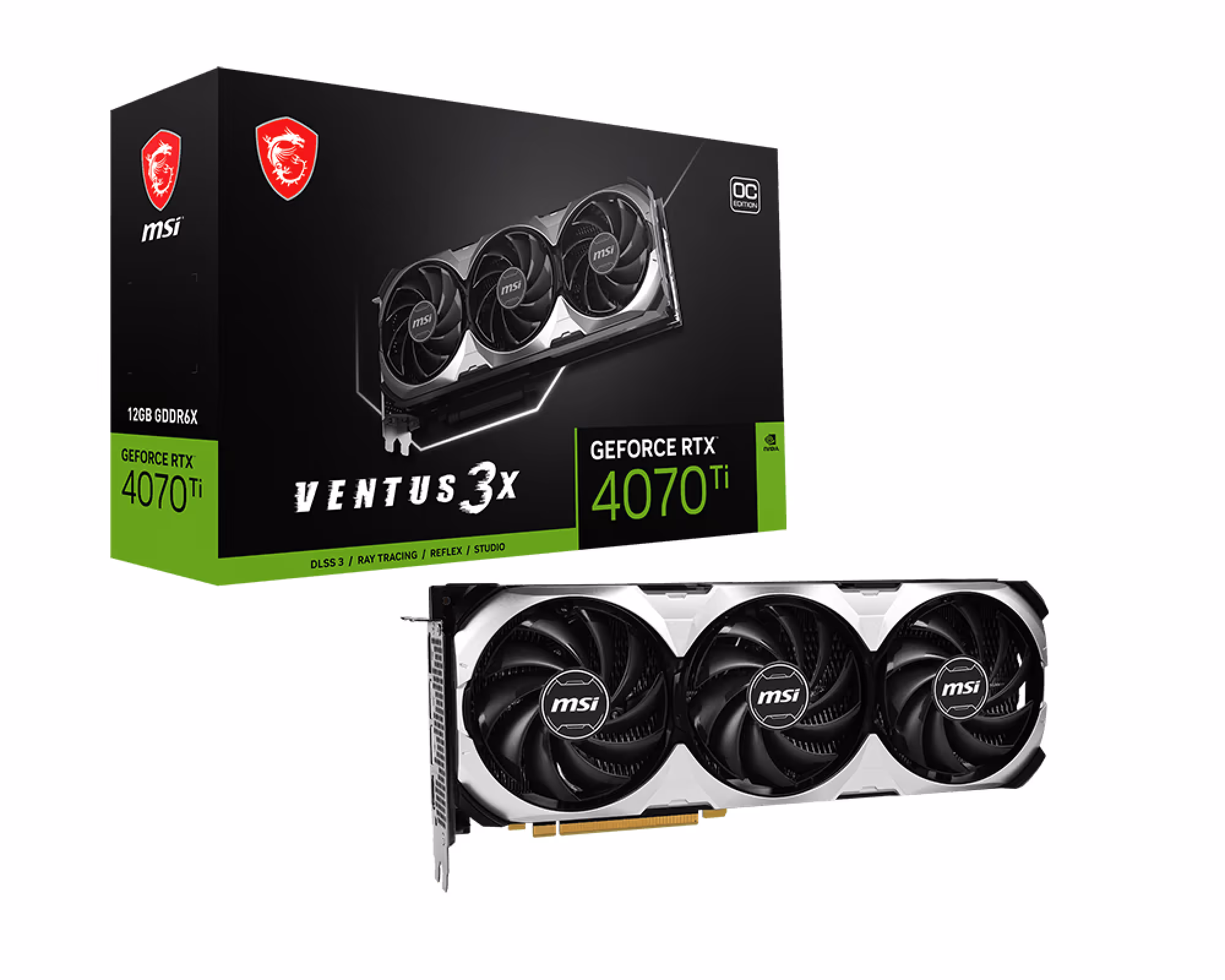 msi GeForce RTX 4070 Ti VENTUS 3X OC 12 Go GDDR6X DLSS3 image 1