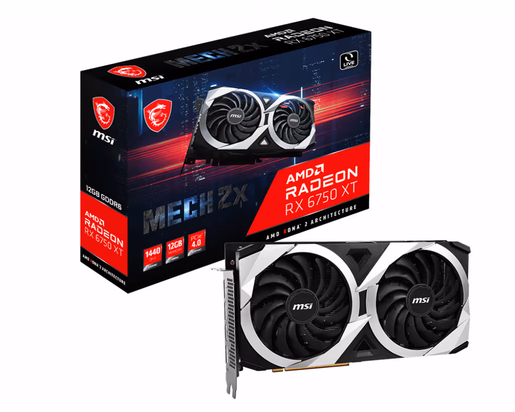 msi AMD Radeon RX 6750 XT MECH 2X 12 Go GDDR6 V1 image 1