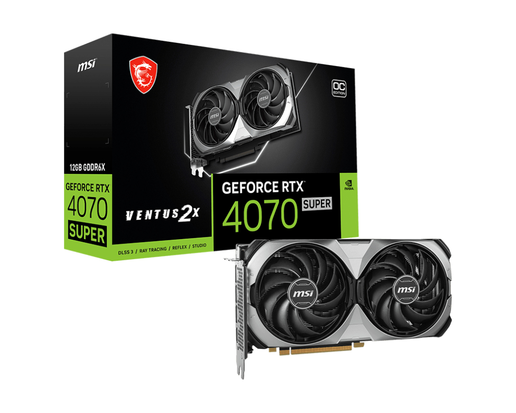 msi GeForce RTX 4070 SUPER VENTUS 2X OC 12 Go GDDR6X DLSS3 image 1