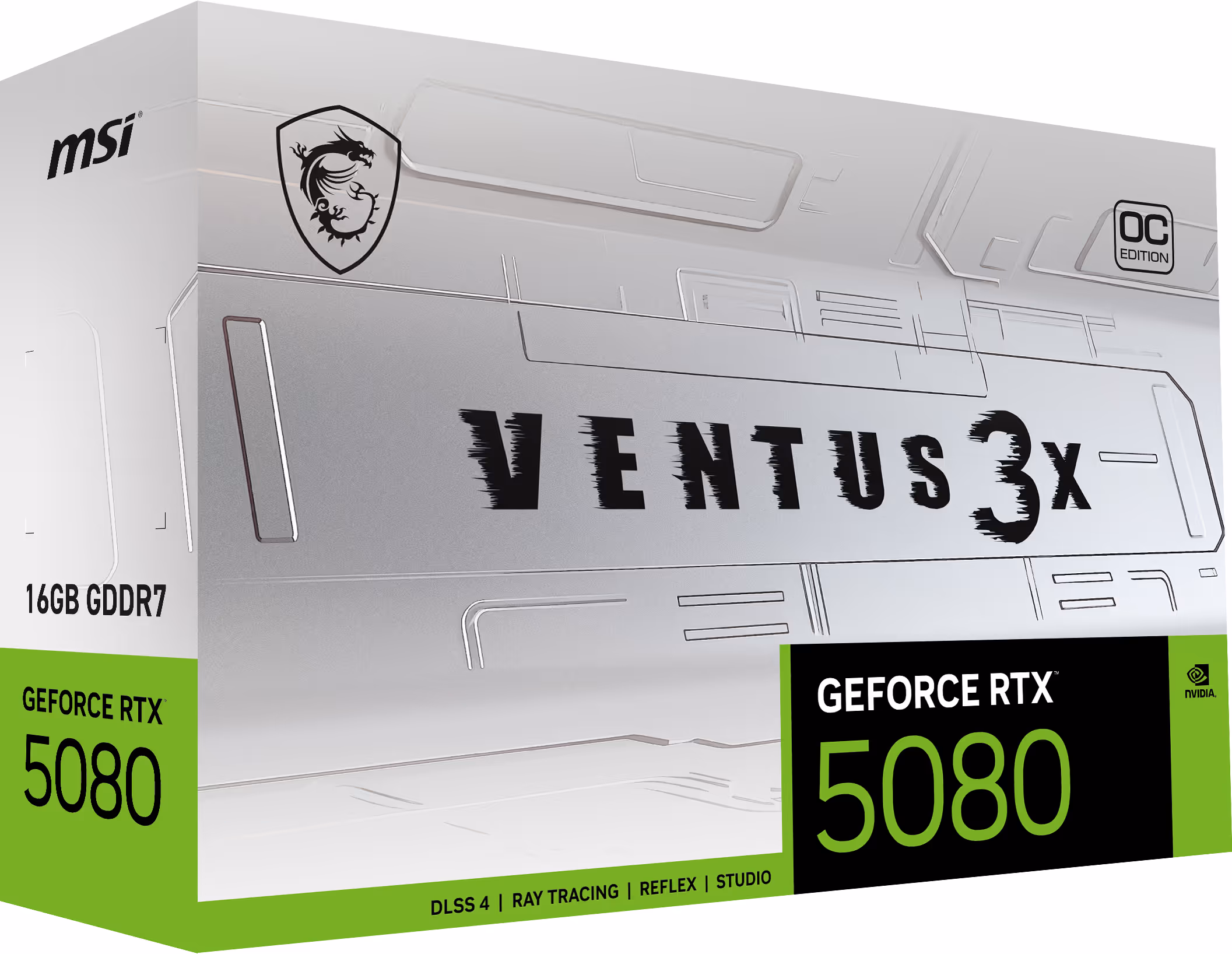 msi GeForce RTX 5080 VENTUS 3X OC 16 Go GDDR7 Reflex 2 RTX Blanc image 2