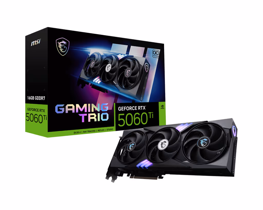 msi GeForce RTX 5060 Ti GAMING TRIO OC 16 Go GDDR7 Reflex 2 RTX image 1