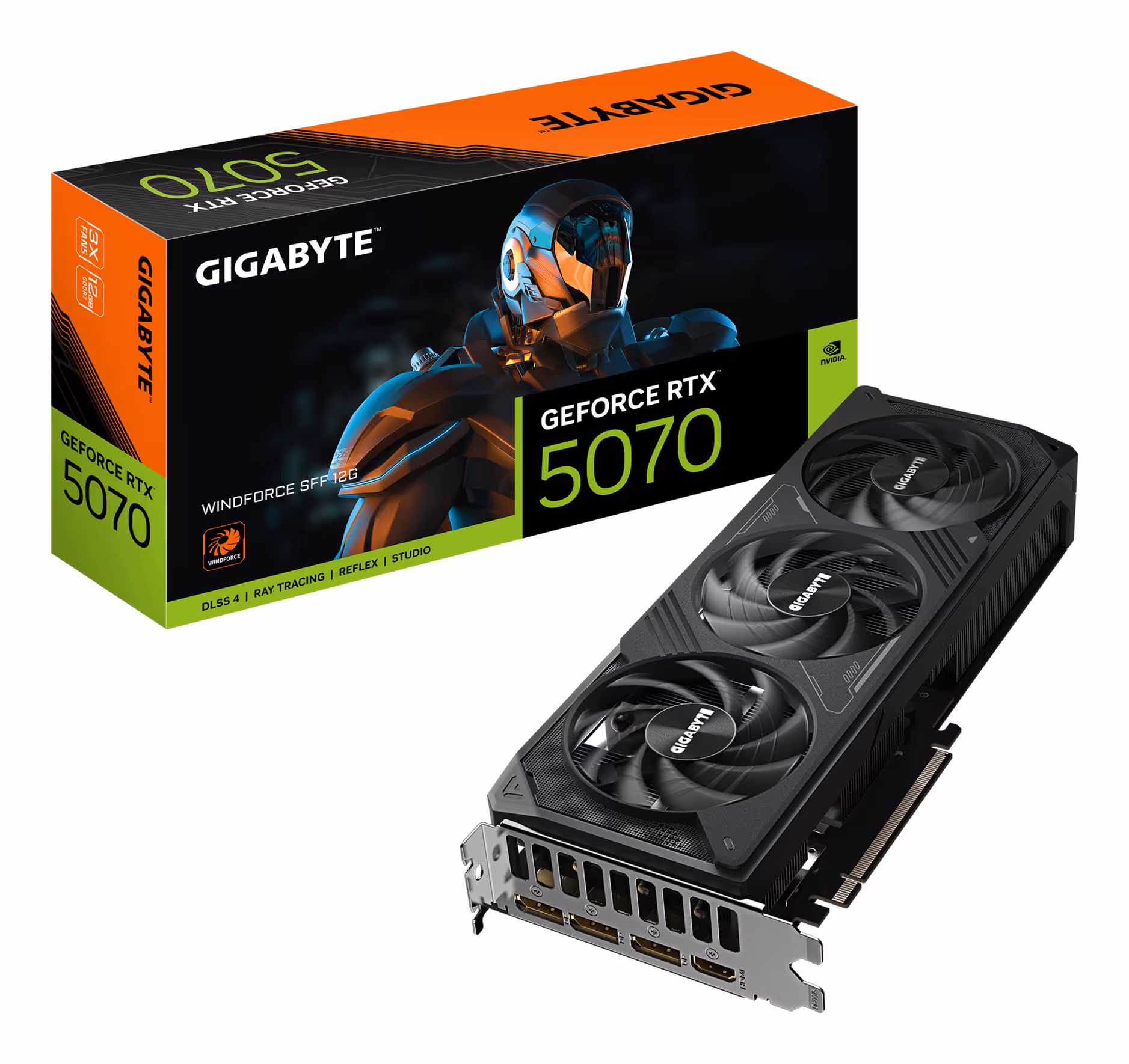 gigabyte GeForce RTX 5070 WINDFORCE SFF 12 Go GDDR7 Reflex 2 RTX image 1
