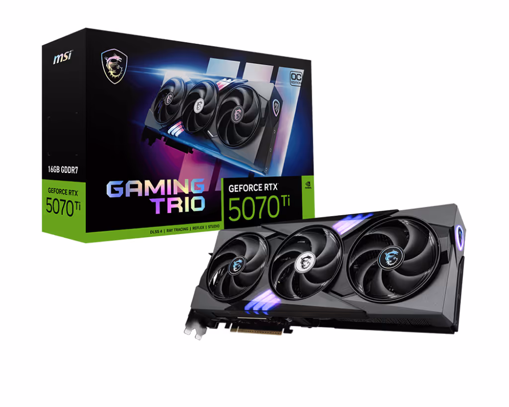 msi GeForce RTX 5070 Ti 16G GAMING TRIO OC image 1