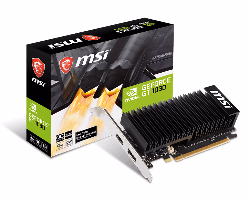 msi GeForce GT 1030 2GB GDDR4 Low Profile Passive image 1