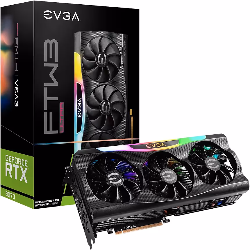 EVGA GeForce RTX 3070 FTW3 ULTRA GAMING LHR 8 Go GDDR6 image 1