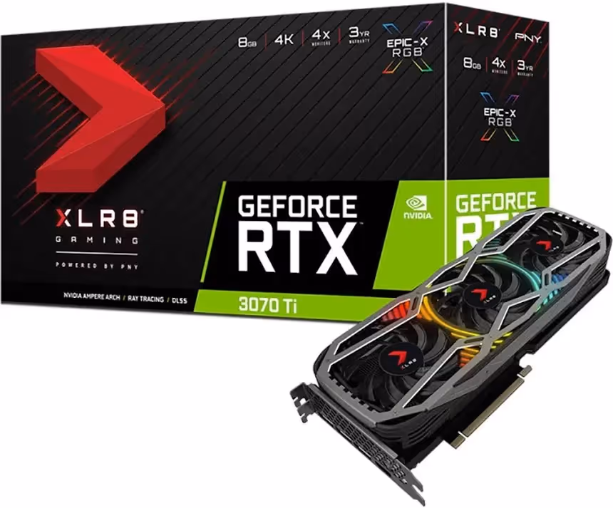 PNY GeForce RTX 3070 Ti XLR8 Gaming REVEL Édition 8 Go GDDR6X image 1