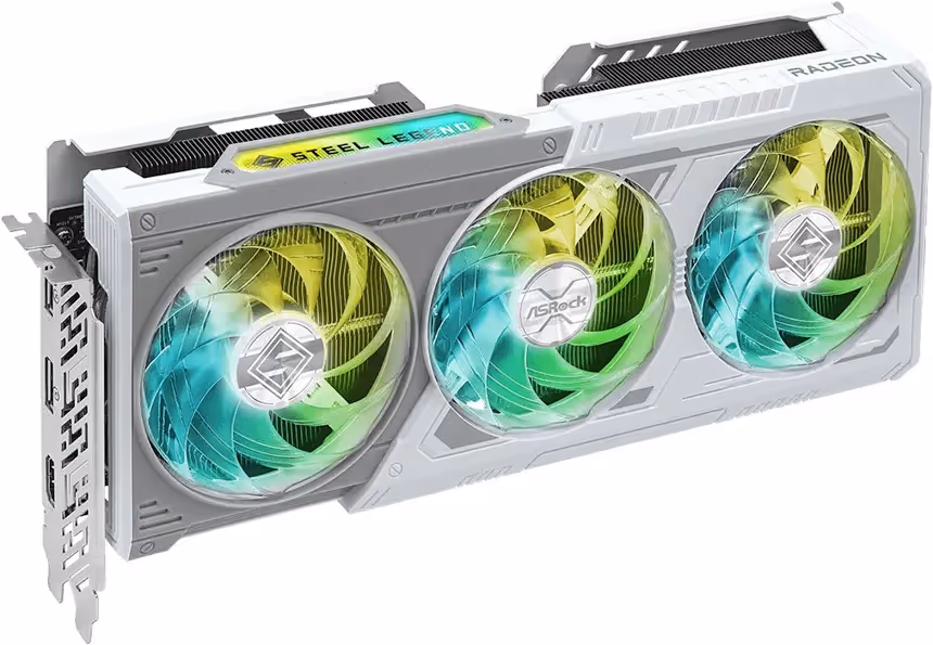 ASRock Radeon RX 9060 XT Steel Legend 16GB GDDR6 PCIe 5.0 OC image 1