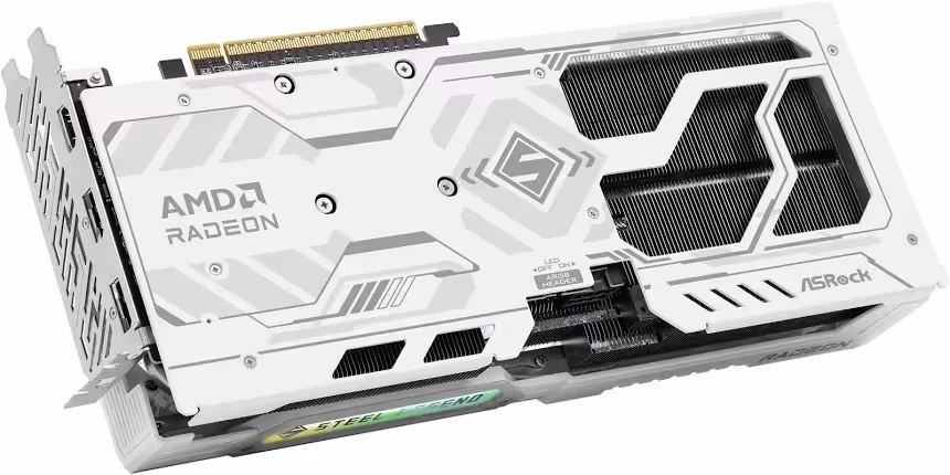 ASRock Radeon RX 9060 XT Steel Legend 16GB GDDR6 PCIe 5.0 OC image 3