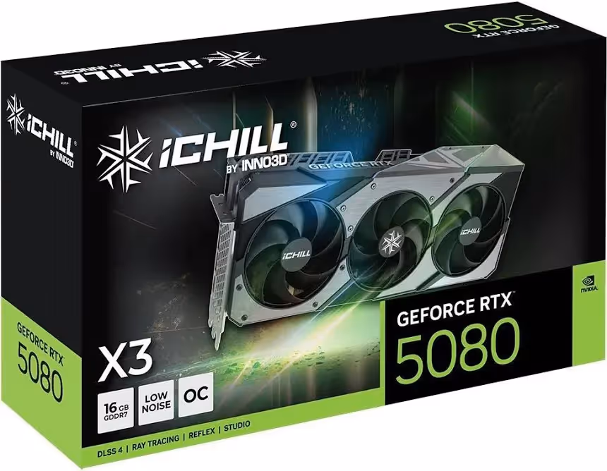 INNO3D iChill GeForce RTX 5080 X3 V2 16GB GDDR7 Reflex 2 RTX  image 4