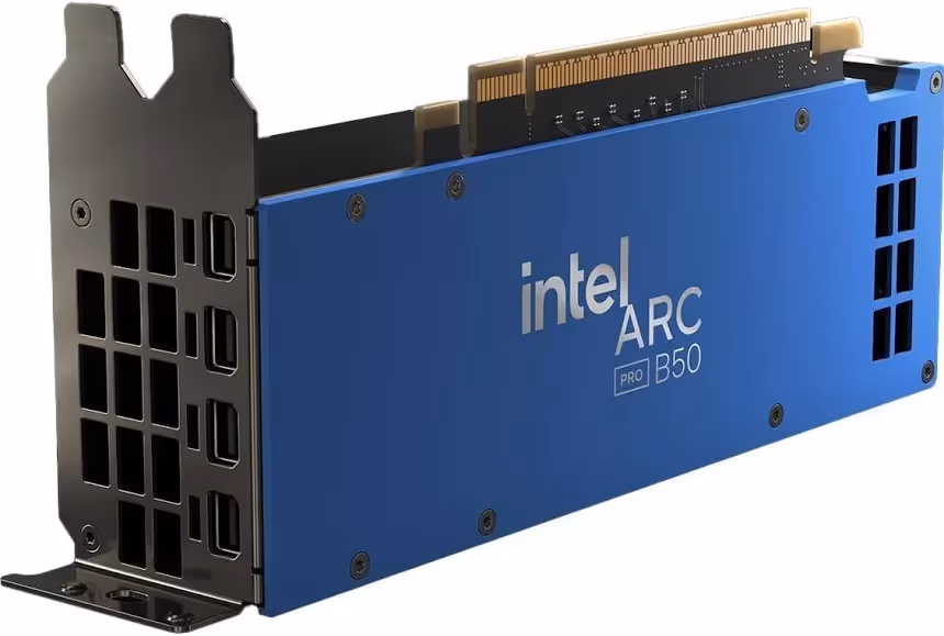 Intel Intel Arc Pro B50 16GB GDDR6 petite taille Ray Tracing IA image 3