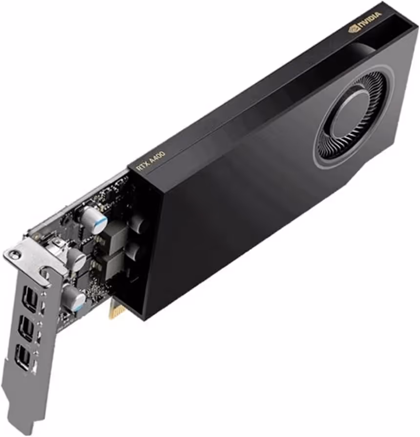 PNY RTX A400 4GB GDDR6 Low Profile PCIe x8 pour gaming et multimédia image 2