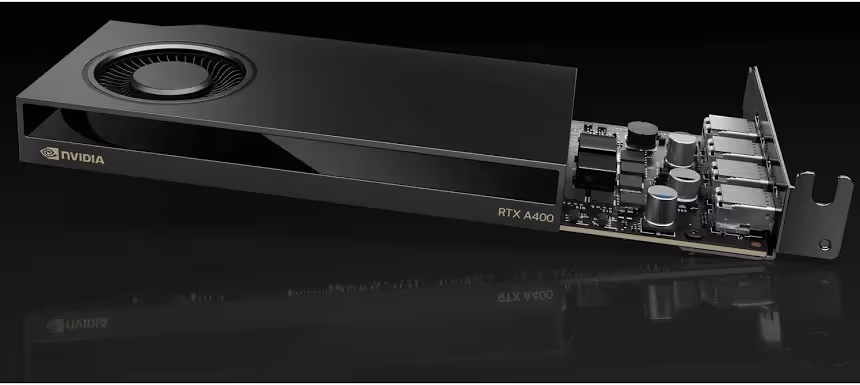 PNY RTX A400 4GB GDDR6 Low Profile PCIe x8 pour gaming et multimédia image 4