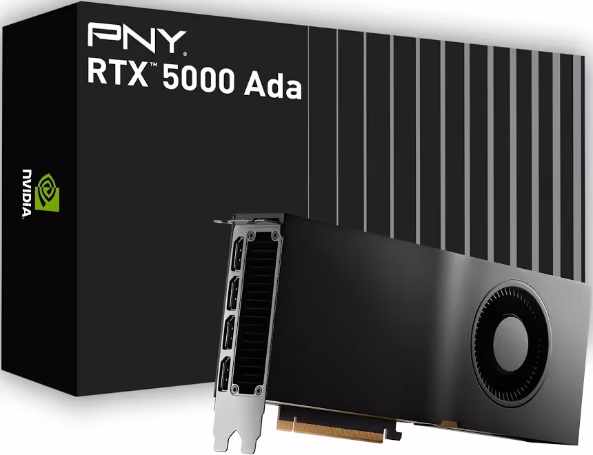 PNY RTX 5000 Ada Generation 32 Go GDDR6 ECC 4x DisplayPort AI/Rendering