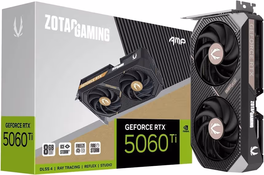 Zotac GAMING GeForce RTX 5060 Ti AMP 8 Go GDDR7 Reflex 2 RTX image 1