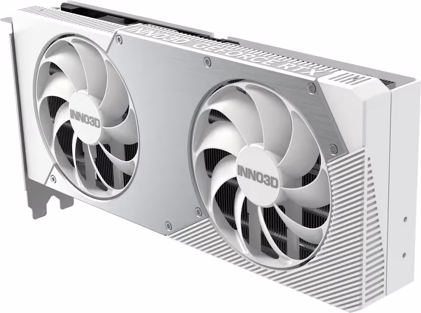 INNO3D GeForce RTX 5060 Ti TWIN X2 OC 8 Go GDDR7 Reflex 2 RTX Blanc image 3
