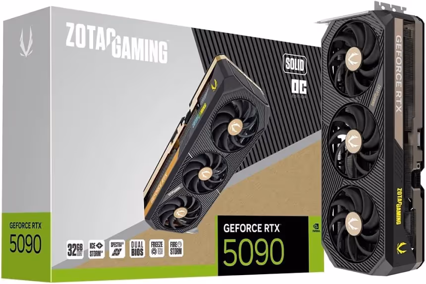 Zotac GAMING GeForce RTX 5090 SOLID OC 32 Go GDDR7 Reflex 2 RTX image 1