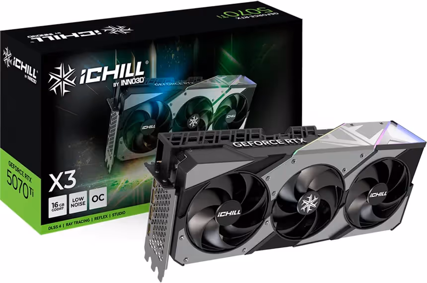 INNO3D GeForce RTX 5070 Ti iChill X3 16GB GDDR7 Reflex 2 RTX image 4