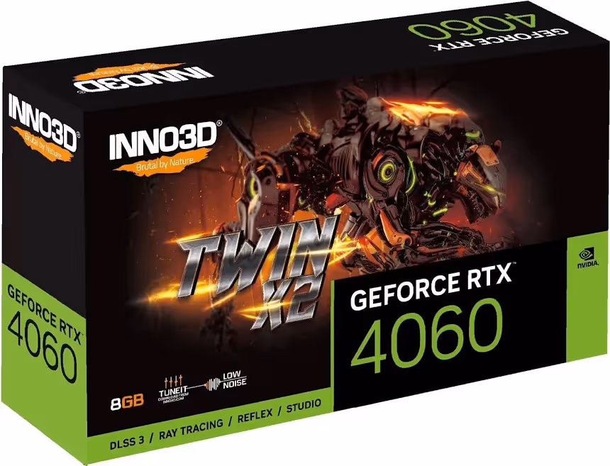 INNO3D GeForce RTX 4060 TWIN X2 Nighthawk 8 Go GDDR6 DLSS3 image 3