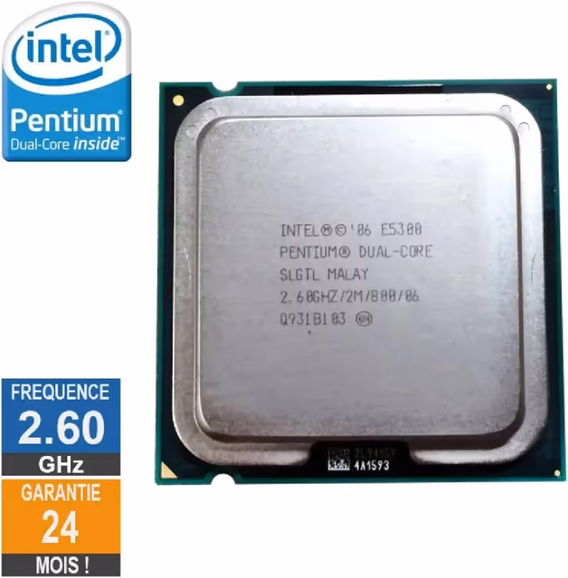 Processeur Intel Pentium D E5300 2.60GHz SLGTL LGA775 2Mo - processeur vue principale