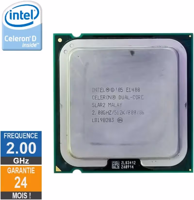 Processeur Intel Celeron D E1400 2.00GHz SLAR2 LGA775 0.512Mo - processeur vue principale