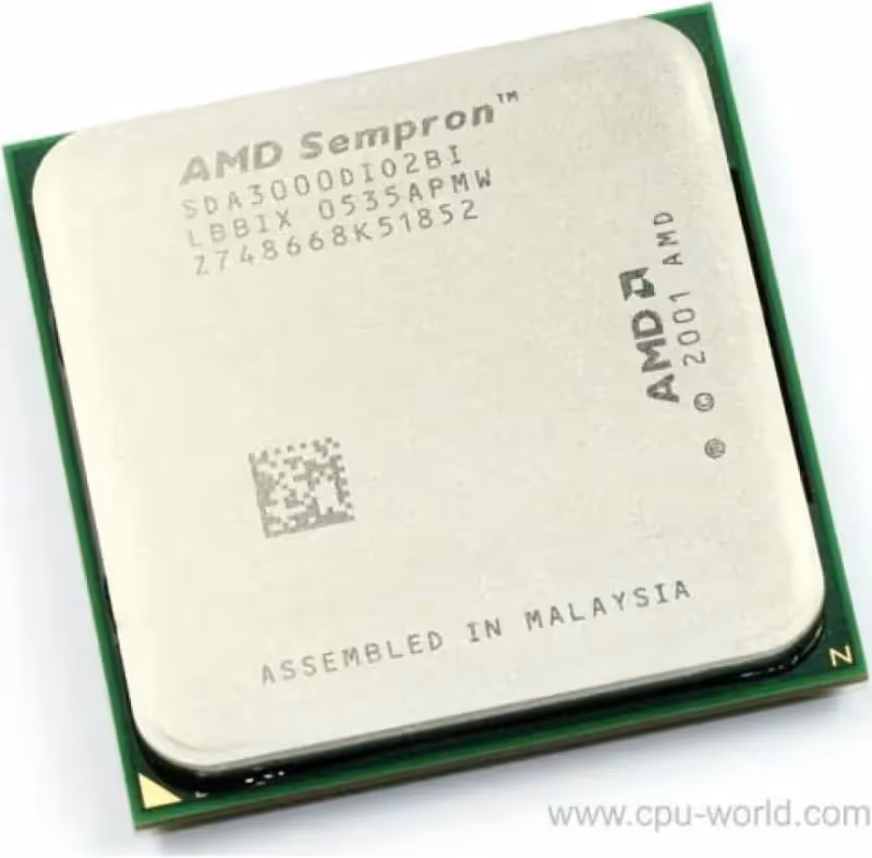 Processeur AMD Sempron 3000+ 1 cœur 1,8 GHz 32 bits Socket 754 62 W - vue 2