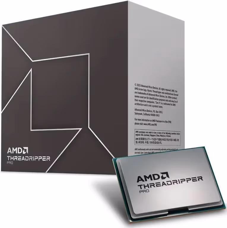 AMD Ryzen Threadripper PRO 7975WX 4/5,3 GHz - vue 3