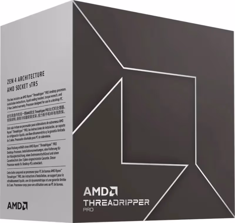 Boîtier AMD Ryzen Threadripper PRO 7985WX 3,2/5,1 GHz - vue 3