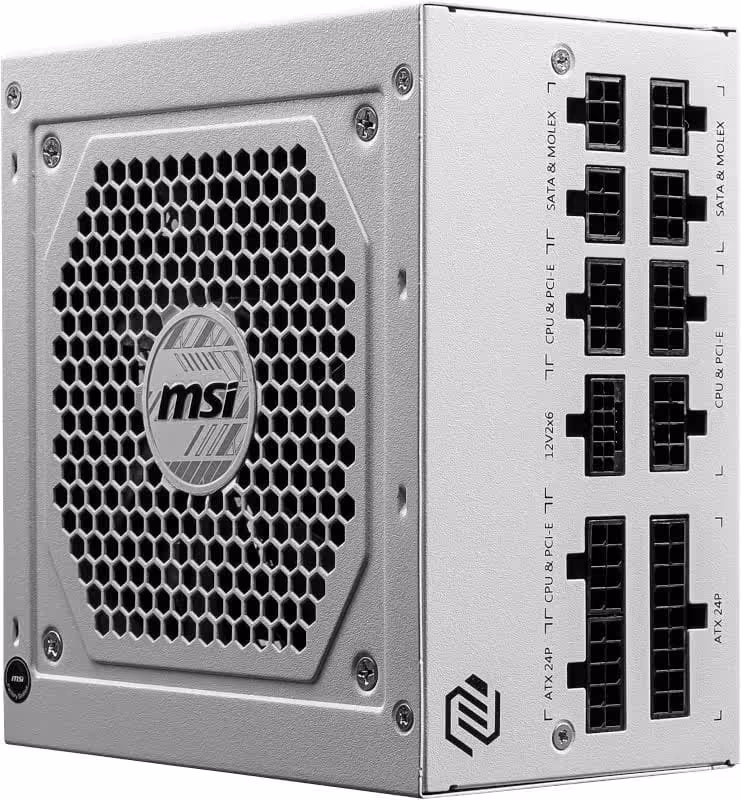 Alimentation PC modulaire MSI MAG A850GL PCIE5 850W 80 PLUS blanc - image 4