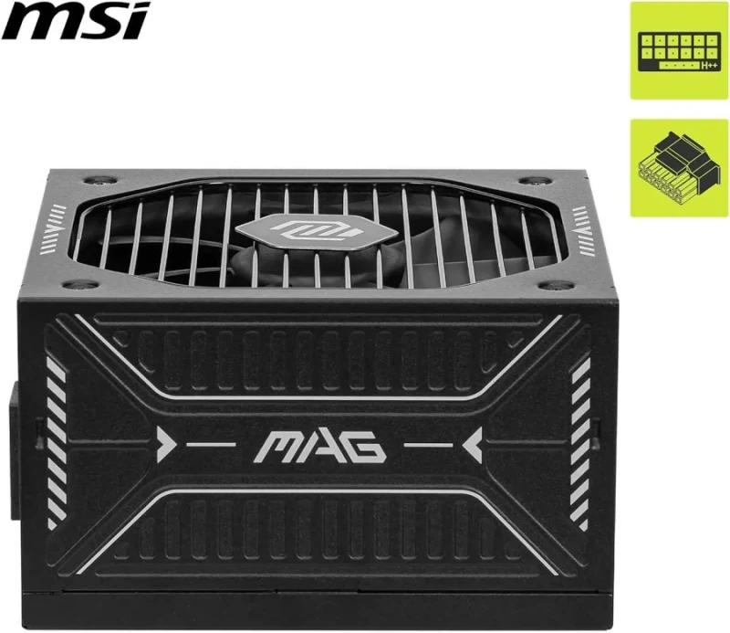Alimentation PC modulaire MSI MAG A750GLS PCIE5 750W 80 PLUS Gold noir - image 2