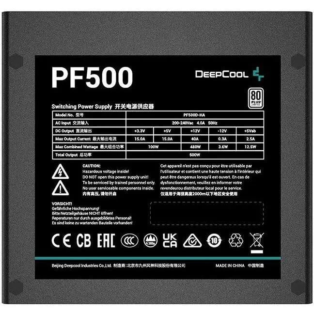 Alimentation PC non modulaire DeepCool PF500 500W 80 PLUS noir - image 3