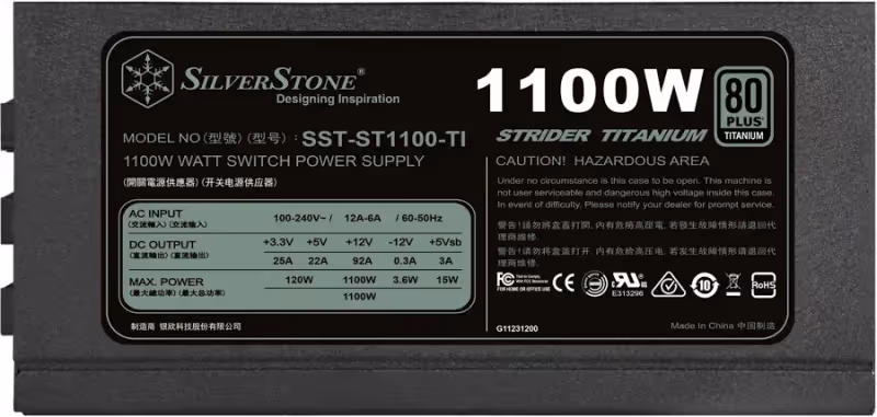 SST-ST1100-TI v2.0 alimentation  modulaire 1100 watt - image 3