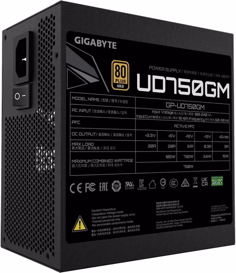 Gigabyte GP-UD750GM 750W 80 Plus Or Modulaire - image 4