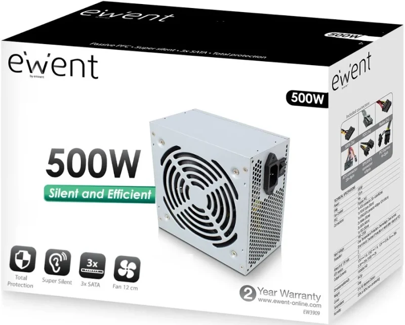 Ewent EW3909 Alimentation 500W - image 3