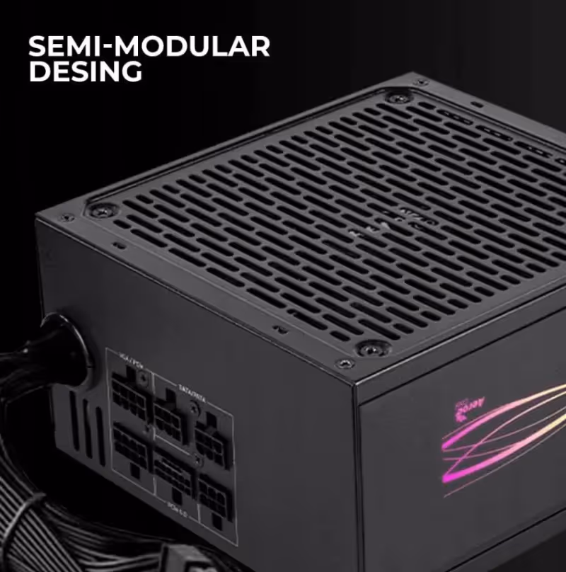 Aerocool LUXPRORGB1000M Alimentation RVB semi-modulaire 1000W 80plus Gold +90% ATX 3.0 Pcie 5.0 - image 4