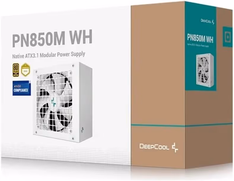 Alimentation DeepCool 850W Certification 80+ Gold PN850M Full Modulaire Blanche - image 4