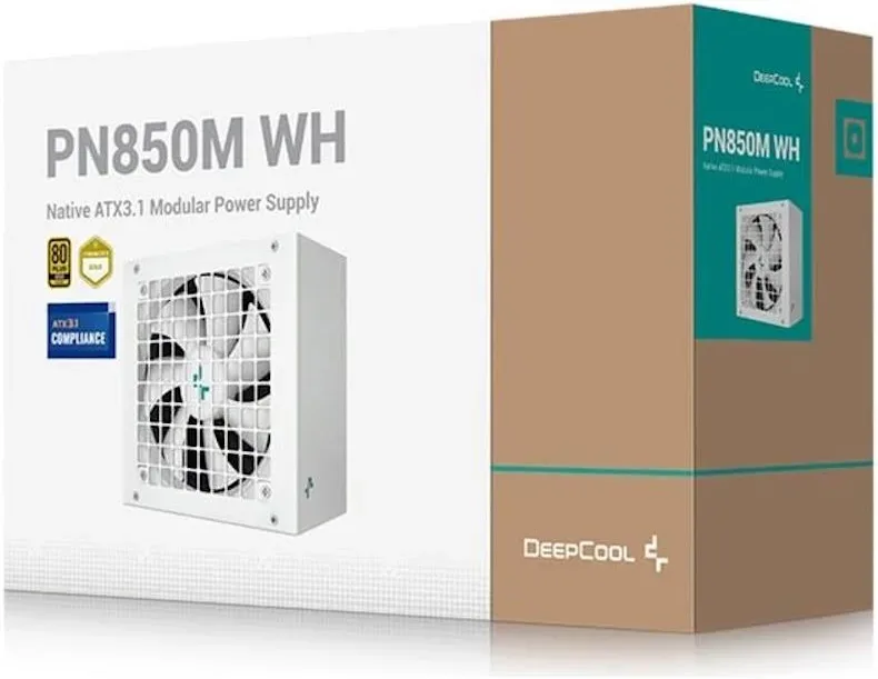 Alimentation DeepCool 850W Certification 80+ Gold PN850M Full Modulaire Blanche - image 4