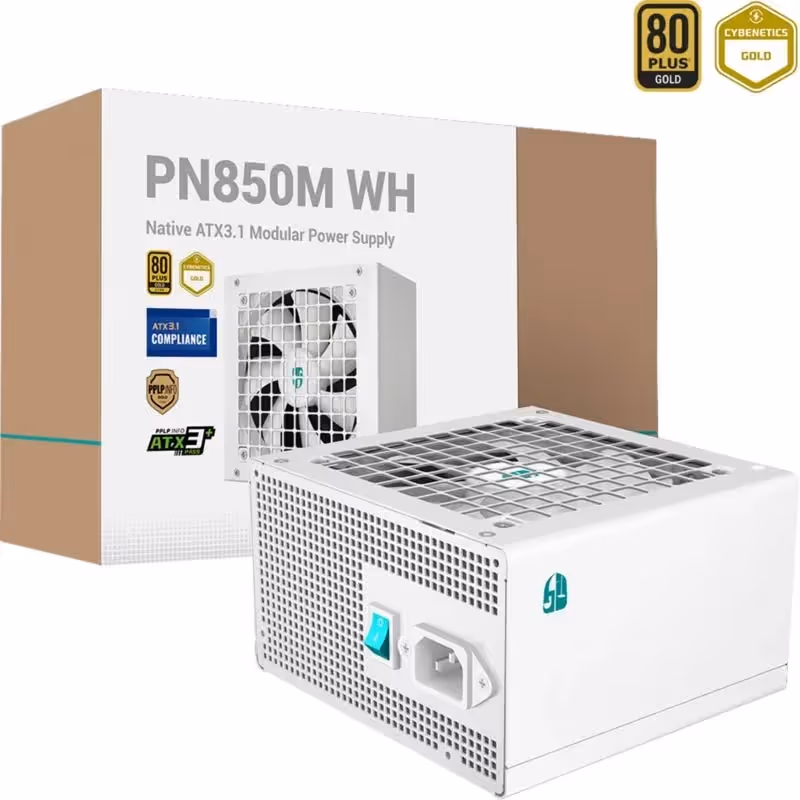 Alimentation DeepCool 850W Certification 80+ Gold PN850M Full Modulaire Blanche - image 3